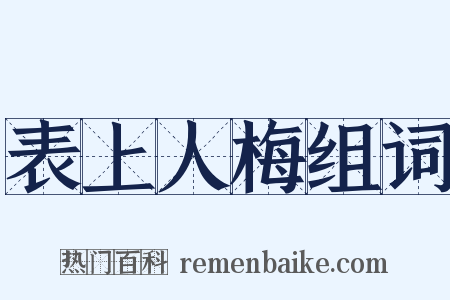 表上人梅组词是什么意思的图片